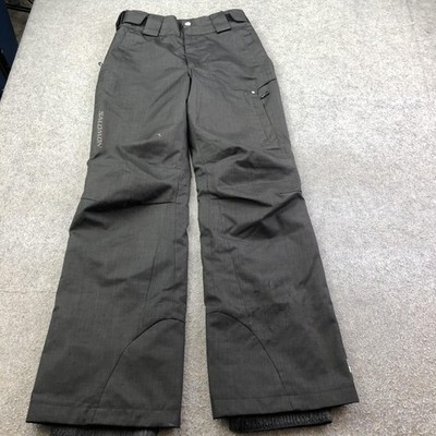 Salomon Snow Pants Mens Small Black Clima Pro 10000/10000 Insulated Ski Snow