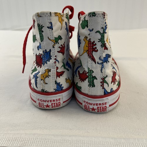Converse All Star Dino Dinosaur High Tops size 5.5 EU 38 Red Blue Green Yellow - Picture 4 of 7