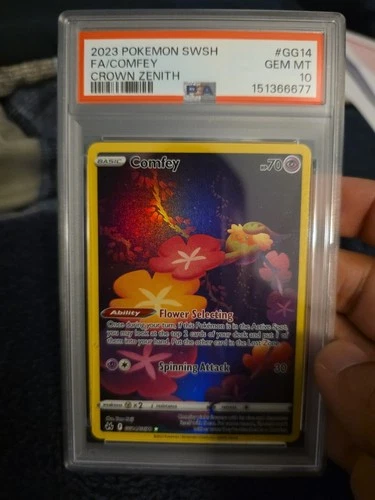 PSA 10 Comfey GG14/GG70 Crown Zenith IR Holo Pokemon Card - NEW CERT 03/2026