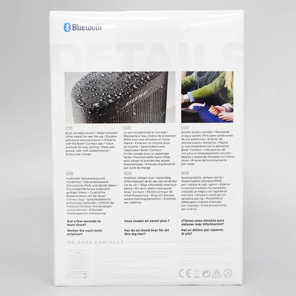 Bose SoundLink Color Bluetooth speaker II Drip-proof Soft Black Japan NEW - Image 3 of 4