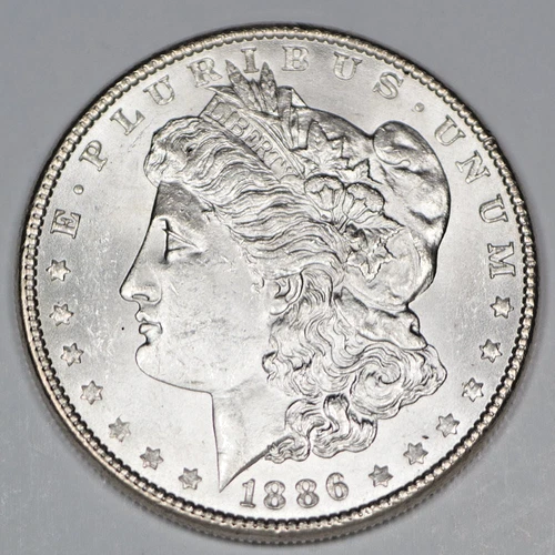 1886 P Morgan Dollar Uncirculated 90% Silver $1 US Collectible Coin