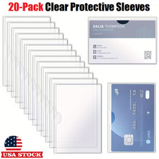 20-Pack Transparent Protective Sleeves for Cards  ID Credit SSN Medicare Holder