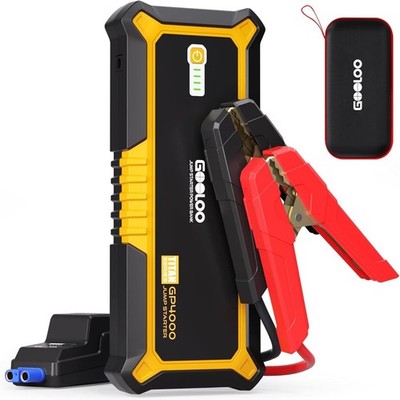 GOOLOO GP4000 Starthilfe Powerbank, 4000A Auto Starthilfe 12V Batterie Booster