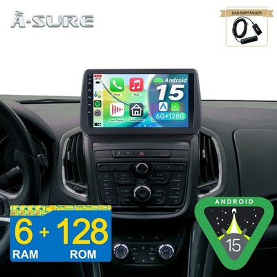 DAB+ 6+128G Android 15 Carplay Autoradio für Opel Zafira Tourer C 2011-2016 NAVI