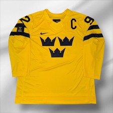 GABRIEL LANDESKOG TEAM SWEDEN 2026 OLYMPIC JERSEY SIZE LARGE AVALANCHE NICE!