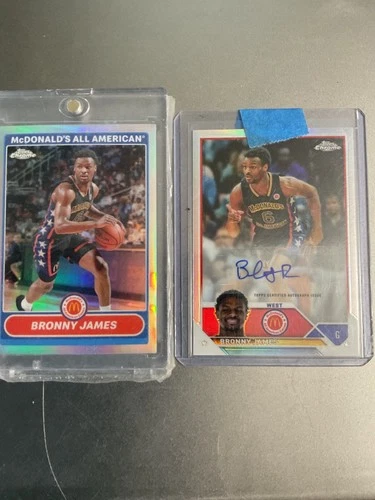 BRONNY JAMES McDonald's Cards, One Signed Both for 1 Price