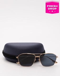 RRP€390 DIOR Pilot Sunglasses Tinted Lenses Logo Lightweight Made in Italy