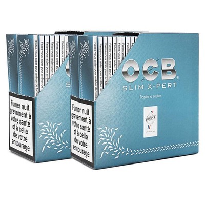 OCB X-Pert Blue King Size Slim Cartine Lunghe 2 Box 50 Libretti