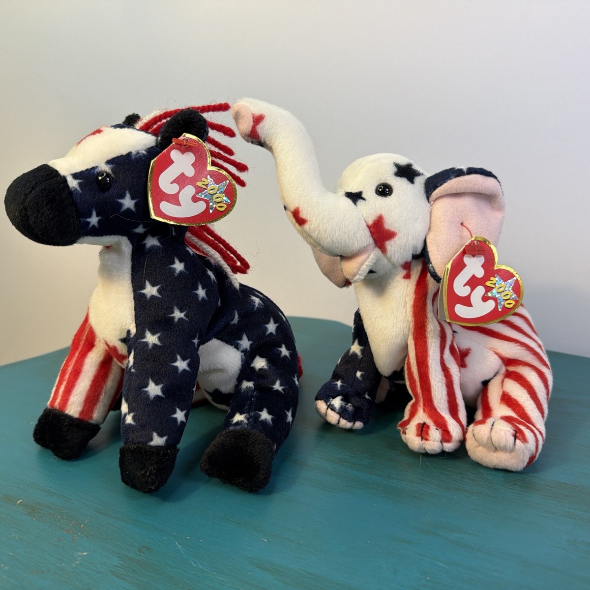 Ty Beanie Baby Lefty and Righty 2000 Collectible Plushies | eBay
