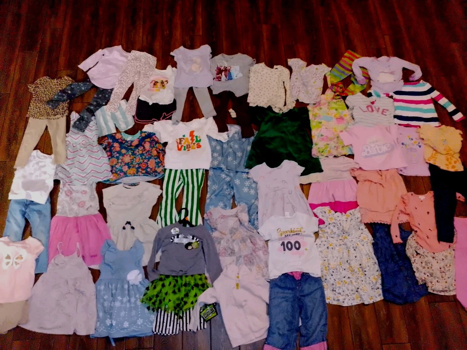 🔥💎 Huge 52 Piece Toddler Girls Boutique Dress Outfits Clothing Lot Size 4T 4-5
