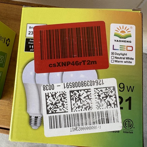 Yaoheng LED A21 Light Bulbs 19W 2300lm E26 Base 4 Pack Non-Dimmable Energy Saver - Picture 4 of 5