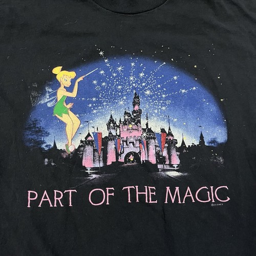 Vintage 90s Disney Part of the Magic T Shirt Tinkerbell Disneyland Castle Large - Picture 2 of 5