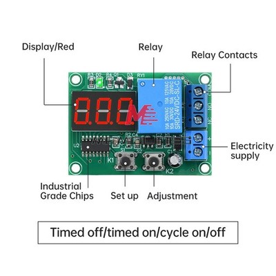 DC 12V 24V Multifunction LED Digital Time Delay Relay Cycle Timer Module Switch 