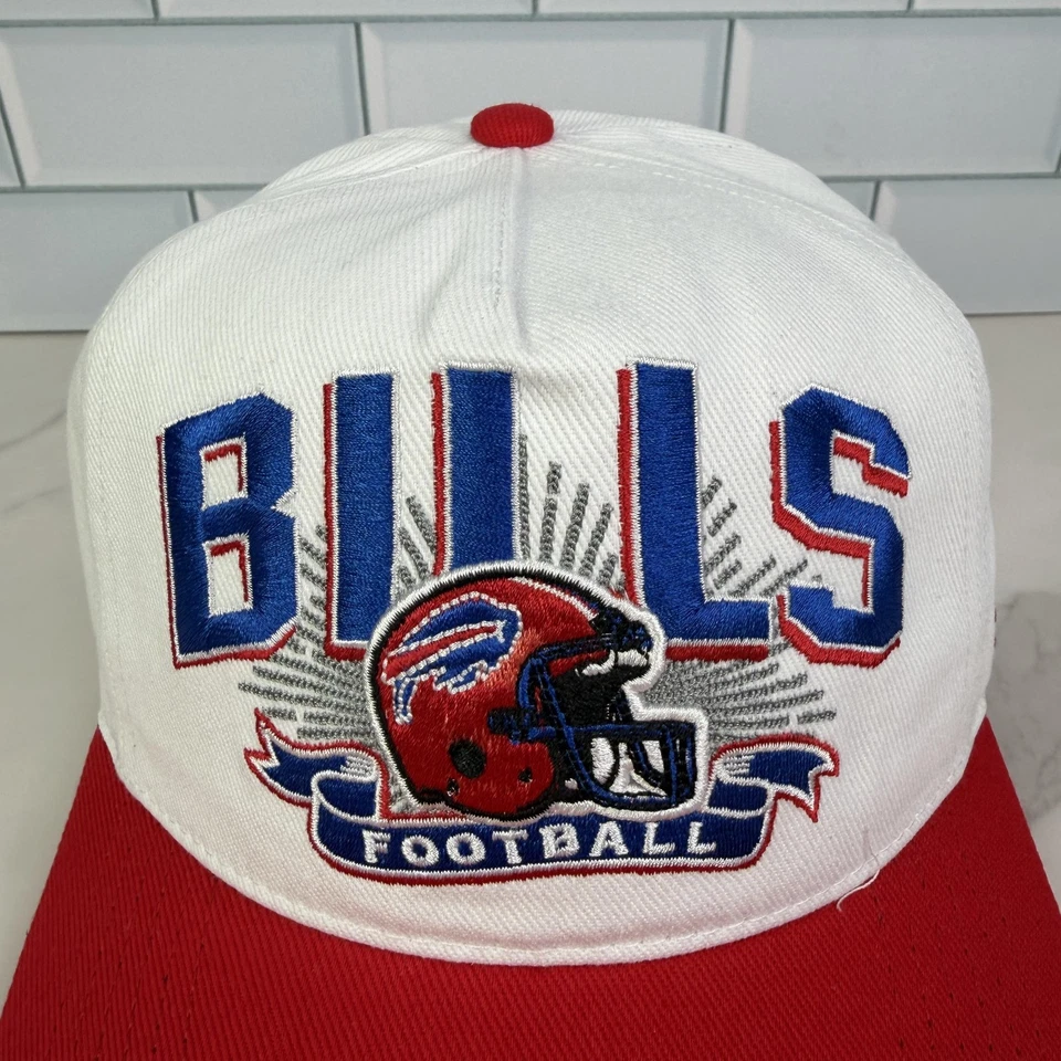 Gorra Buffalo Bills Snap Back Juvenil Blanca Roja NFL Fútbol Retro Foto 2 de 4