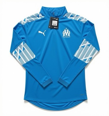 Puma Olympique de Marseille Herren 1/4 Zip Midlayer Training Top Gr. S Neu mit Etikett