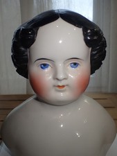 LARGE 1800's Antique China Doll Head 7 3/4
