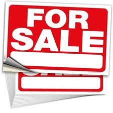 for Sale Signs for Cars, Weatherproof Vinyl in Pack Large Bulk 14x10 12