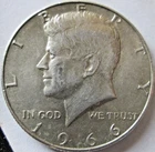 1966 KENNEDY HALF DOLLAR, 40% SILVER, XF/AU CONDITION, NOT CLEANED, CIRCULATED