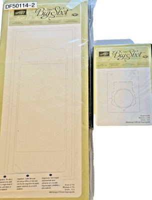 Stampin Up Big Shot Dies Lot of 2 POP N CUTS Pop Up CARD BASE with LABEL Insert
