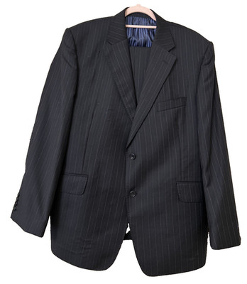 Marks & Spencer Men s 2 Piece Luxury Pinstripe Wool Suit Blazer 44''S, Trs 36/29