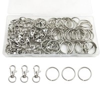 SchlüSselringe Mit Karabiner 50 Set Drehbare Karabiner SchlüSselanhäNger Basteln