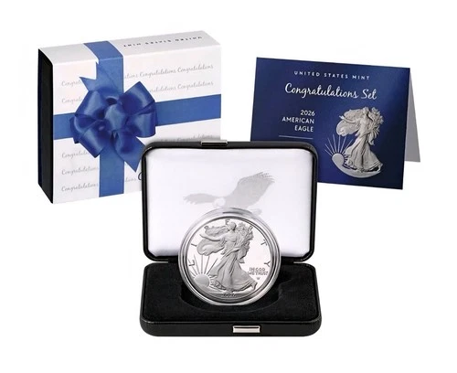 2026 P Congratulations Set American Eagle 1oz Silver Proof Coin Ships Now