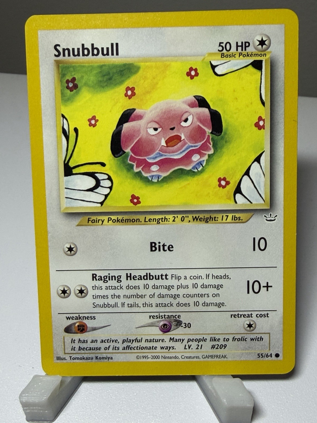 Snubbull Pokemon Card, Neo Revelation Set 55/64