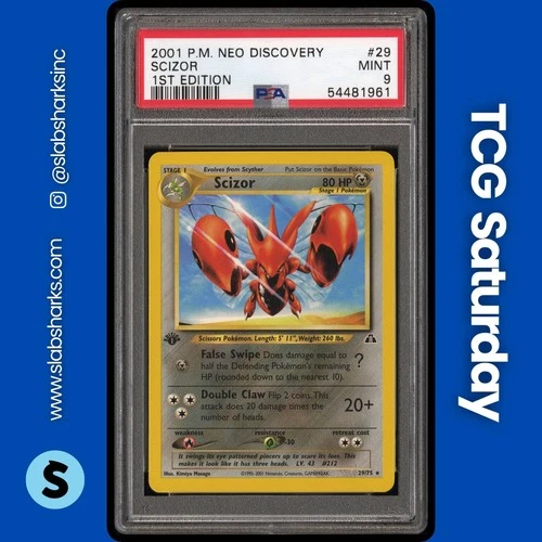 2001 POKEMON NEO DISCOVERY 1ST EDITION #29/75 SCIZOR PSA 9