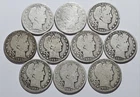 Lot of 10 ~ Barber 50c Half Dollars 90% Silver Coins ~ $5 Face (R102)