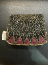 Vintage Multicolored Beaded Handbag NWT Sears Collectible Purse