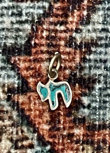 Chai Life Israel Sterling Silver 925 Hebrew Inlay Charm Pendant