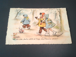 cpa germaine bouret oui ma p'tite