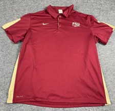 Nike Florida State Seminoles Shirt Mens Extra Large Red Golf Polo Swoosh College