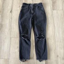 Abercrombie  Fitch the Ankle Straight Ultra High Rise Jeans Size 27/4 Black