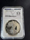 1986-S American Silver Eagle Proof $1 NGC NGCX 9.9 Ultra Cameo.