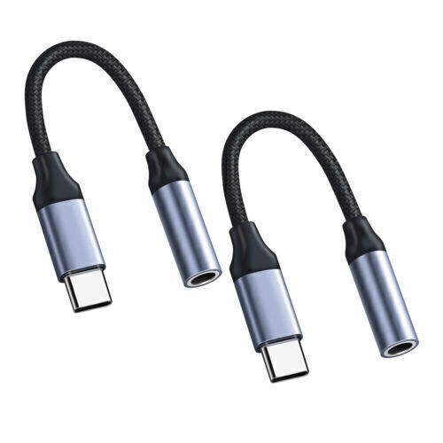 2 Pack USB C Type C To 3.5mm Audio Aux Headphone Jack Cable Adapter Fits Android - Picture 25 of 37
