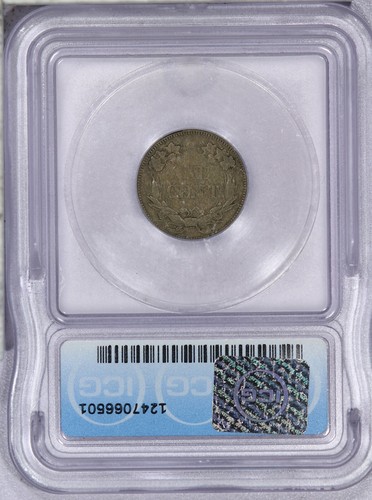 1858 Flying Eagle Cent 1c ICG VF25 - Small Letters - Picture 2 of 2
