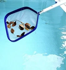 POOLWHALE Professional Heavy Duty 15" Pool Leaf Skimmer Net.  **Aluminum Frame**