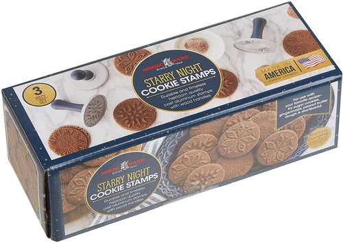 Nordic Ware Sternennacht gegossene Keksstempel, 3-Zoll-Runden, Silber - Bild 5 von 7