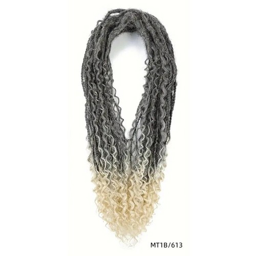 24" Curly Double Ended Dreadlocks Boho Dreads Bohemian Box DE Dreads Extensions - Bild 18 von 21