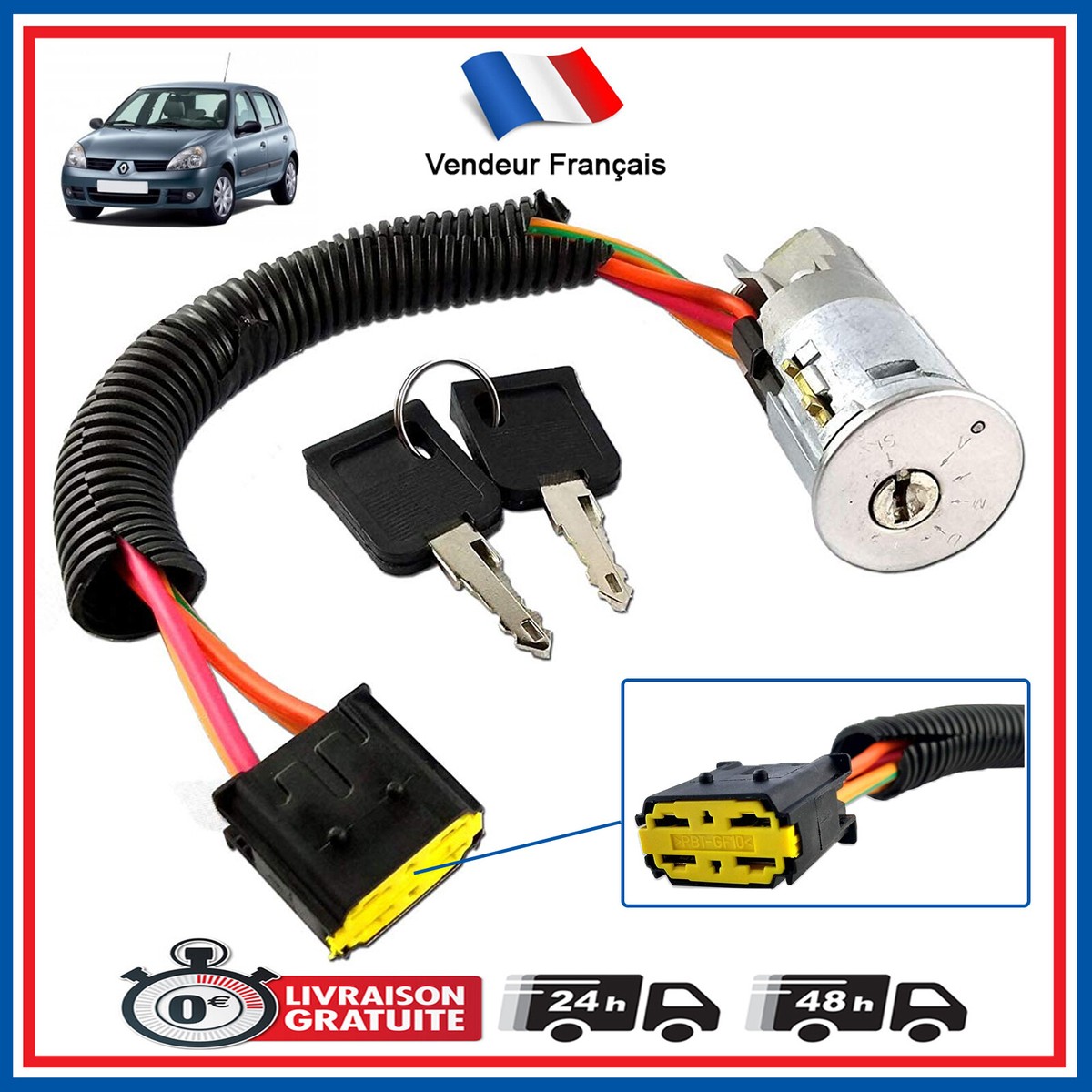 Neiman – Bloc Antivol Renault Clio 2 Phase 2 Campus 1.5 DCI (2009) – 2 Clés Incluses – Occasion