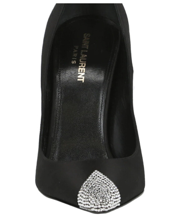 Decolte Saint Laurent YSL tg 41 cristallo impreziosito nero! $1600