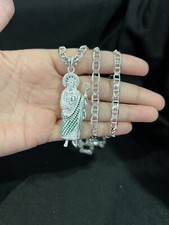 Colgante y cadena marinera de plata de ley 925 para hombre St Jude San Judas circonita cúbica 20 24 30