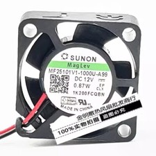 SUNON MF25101V1-1000U-A99 2510 DC12V 0.87W 2-Wire Silent Cooling Fan