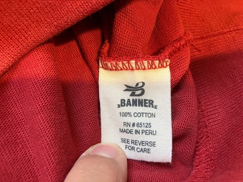 VTG Ohio State Sweatshirt Mens Small Red Quarter Zip Hoodie Banner Pullover - Afbeelding 5 van 8