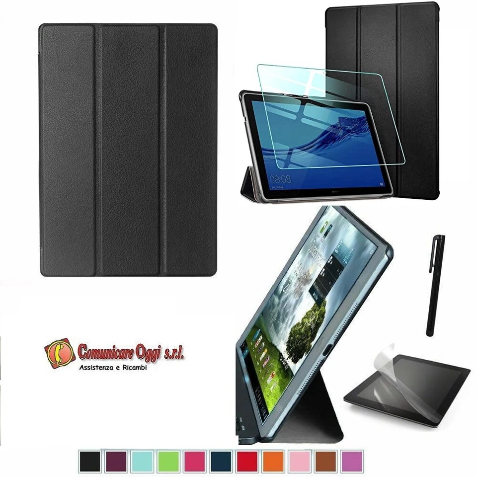 Y.M.L Custodia Cover Per Huawei MediaPad T5 10 Tablet PC PENNA TOUCH PELLICOLA VETRO