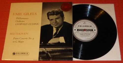 BEETHOVEN PIANO CONCERTO NO 4 - UK 10" VINYL COLUMBIA SBO 2752 EMIL GILELS - Picture 1 of 12