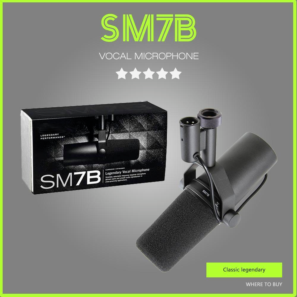 Professional Shure SM7B Vocal Dynamic Microphone Radio Recording