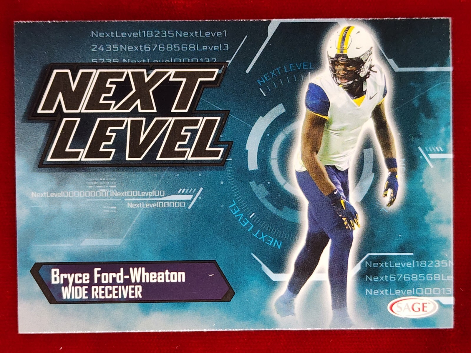 2023 Sage Next Level Bryce Ford-Wheaton West Virginia University 88 NY Giants RC