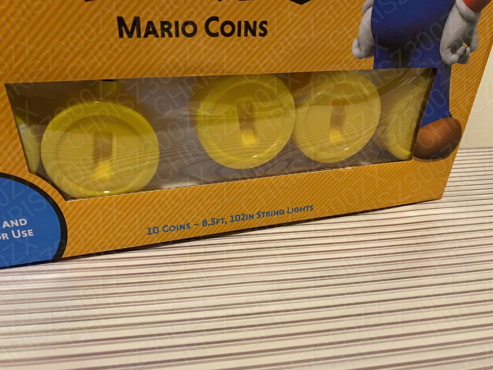 Super Mario Bros Gold Coin String Lights Holiday Indoor Outdoor Use - 8 ...